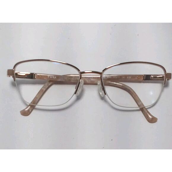 Tura TE259 Rose Gold Eyeglass Frames Rx Not Included - Picture 2 of 3